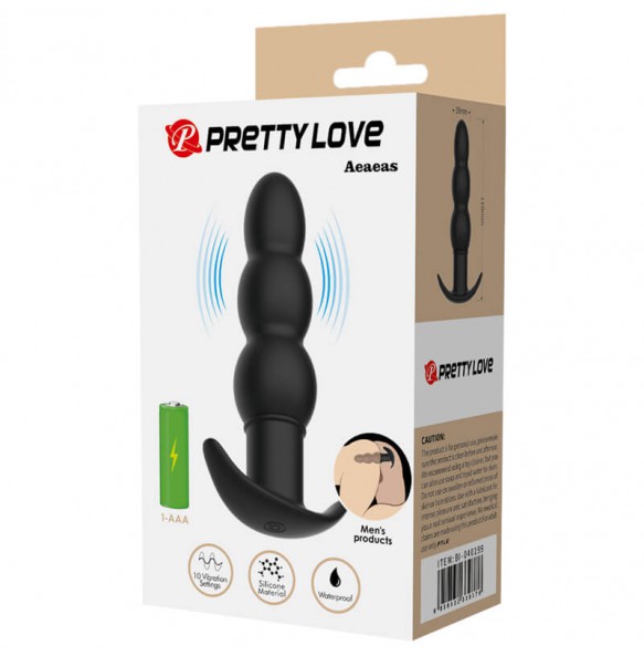 Pretty Love - Aeaeas Vibrating Anal Plug Massager (Battery - Black)